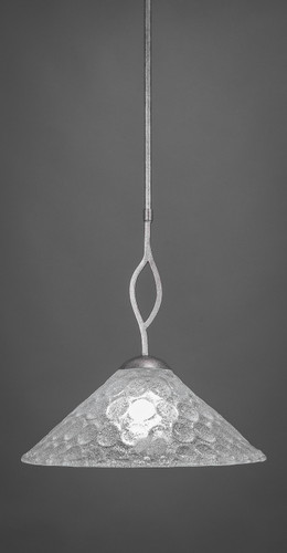 Revo 1 Light Pendant In Aged Silver (241-AS-411)