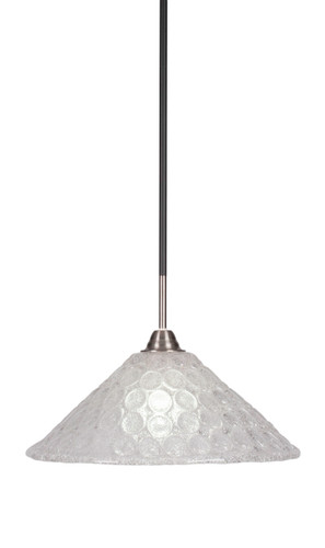 Paramount 1 Light Pendant In Matte Black & Brushed Nickel (3401-MBBN-411)