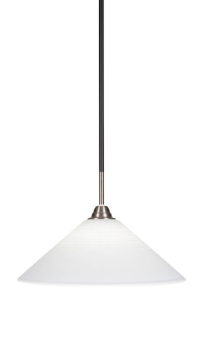 Paramount 1 Light Pendant In Matte Black & Brushed Nickel (3401-MBBN-4011)