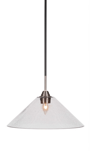 Paramount 1 Light Pendant In Matte Black & Brushed Nickel (3401-MBBN-308)