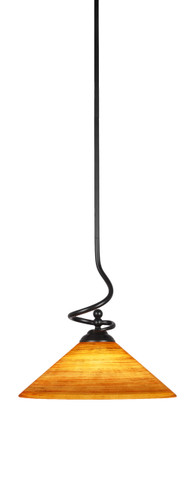 Capri Stem Pendant With Hang Straight Swivel In Matte Black Finish (900-MB-414)