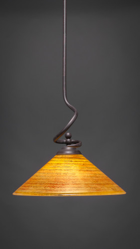 Capri 1 Light Pendant In Dark Granite (900-DG-414)