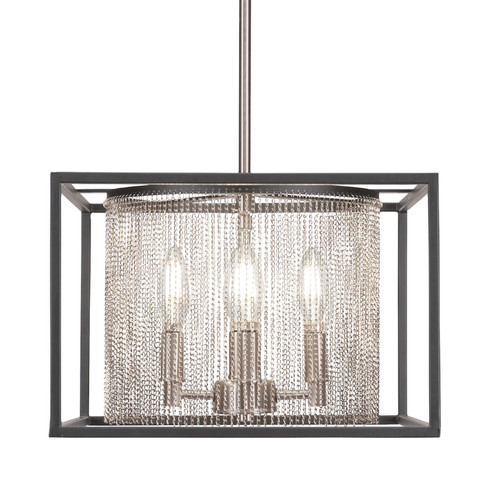 Cadina 4 Light Pendant In Matte Black & Brushed Nickel (1324-MBBN)