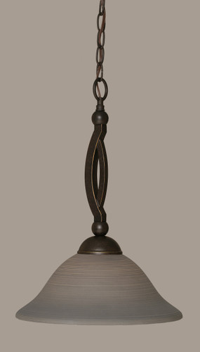 Bow 1 Light Pendant In Dark Granite (271-DG-604)