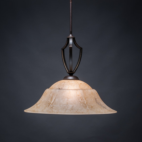 Zilo 1 Light Pendant In Dark Granite (562-DG-53818)