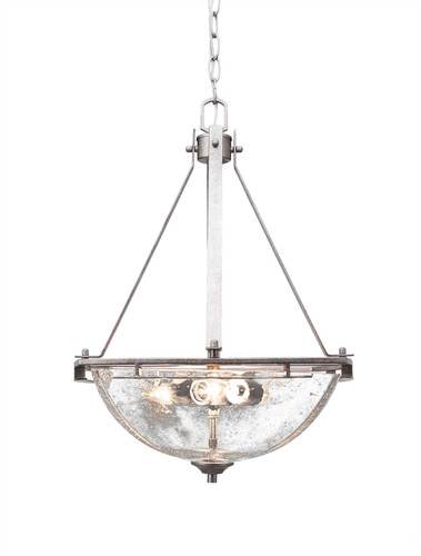 Uptowne 3 Light Pendant In Aged Silver (322-AS-464)