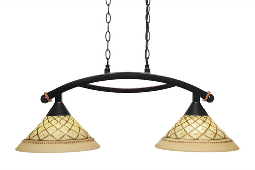 Bow 2 Light Island In Black Copper (872-BC-7182)