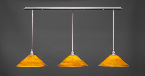 3 Light Linear Pendalier In Brushed Nickel (48-BN-414)