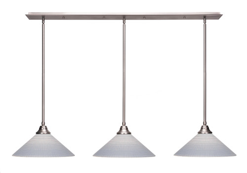 3 Light Linear Pendalier In Brushed Nickel (48-BN-4012)