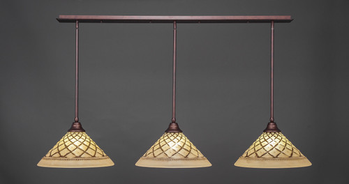 3 Light Linear Pendalier In Bronze (48-BRZ-718)