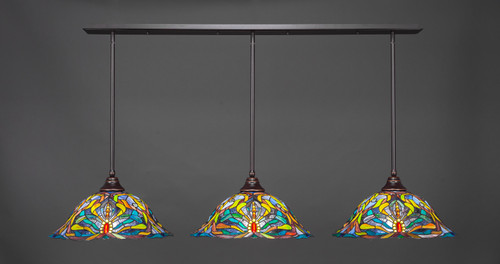 3 Light Linear Pendalier In Dark Granite (48-DG-990)