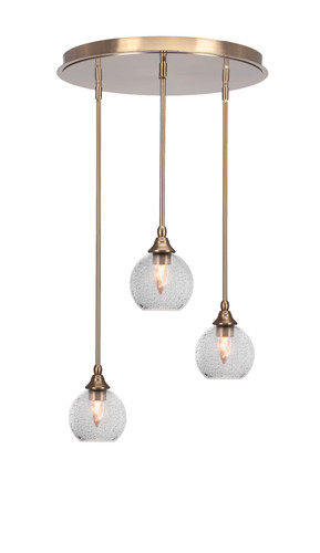 Empire 3 Light Cluster Pendalier In New Age Brass Finish (2183-NAB-4102)