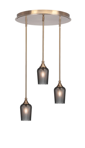 Empire 3 Light Cluster Pendalier In New Age Brass Finish (2183-NAB-4252)