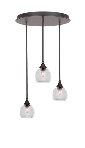 Empire 3 Light Cluster Pendalier In Dark Granite Finish (2183-DG-4100)