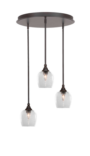 Empire 3 Light Cluster Pendalier In Dark Granite Finish (2183-DG-4810)