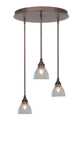 Empire 3 Light Cluster Pendalier In Bronze Finish (2183-BRZ-4760)