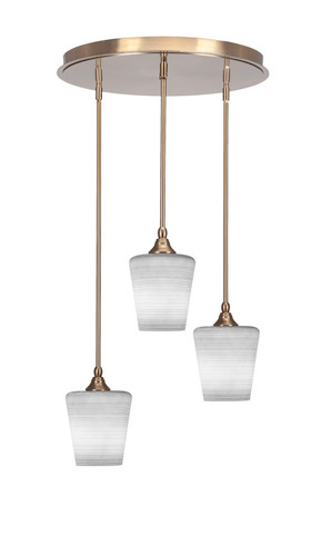 Empire 3 Light Cluster Pendalier In New Age Brass Finish (2183-NAB-4031)