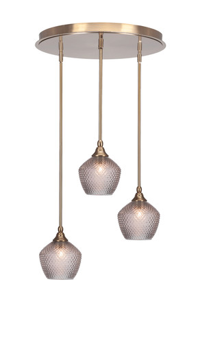 Empire 3 Light Cluster Pendalier In New Age Brass Finish (2183-NAB-4922)