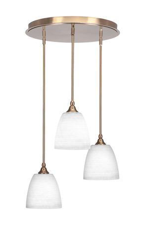 Empire 3 Light Cluster Pendalier In New Age Brass Finish (2183-NAB-4071)
