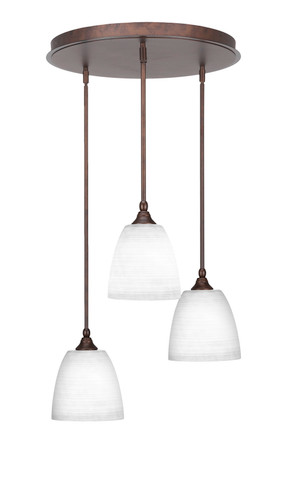 Empire 3 Light Cluster Pendalier In Bronze Finish (2183-BRZ-4071)