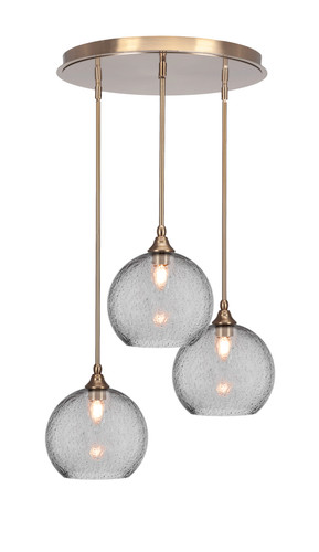 Empire 3 Light Cluster Pendalier In New Age Brass Finish (2183-NAB-4352)