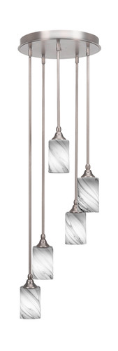 Empire 5 Light Cluster Pendalier In Brushed Nickel Finish (2145-BN-3009)