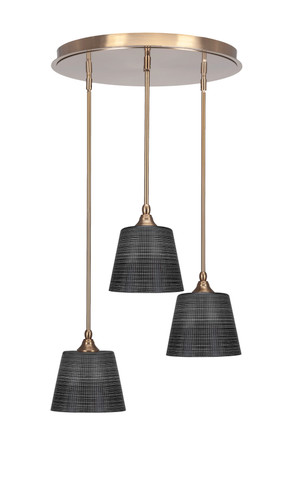 Empire 3 Light Cluster Pendalier In New Age Brass Finish (2183-NAB-4089)