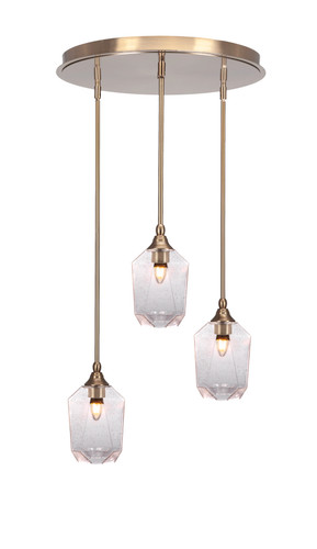 Empire 3 Light Cluster Pendalier In New Age Brass Finish (2183-NAB-4460)
