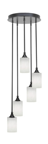 Empire 5 Light Cluster Pendalier In Matte Black Finish (2145-MB-310)