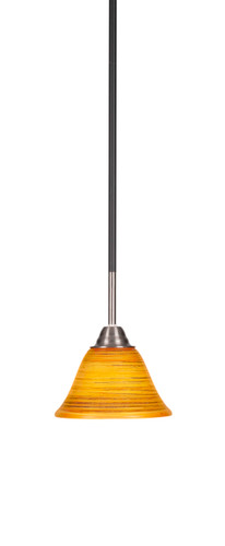 Paramount 1 Light Mini Pendant In Matte Black & Brushed Nickel (3401-MBBN-454)