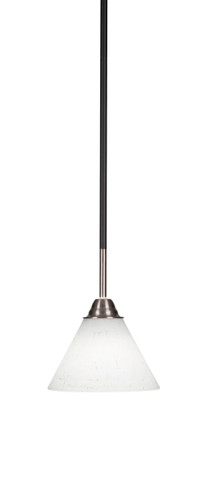 Paramount 1 Light Mini Pendant In Matte Black & Brushed Nickel (3401-MBBN-312)