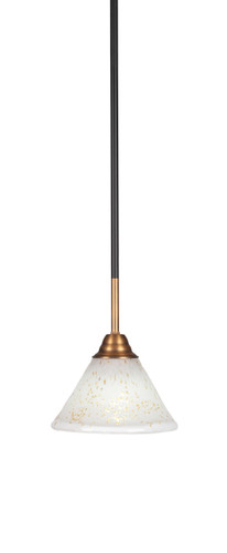 Paramount 1 Light Mini Pendant In Matte Black & Brass (3401-MBBR-7145)