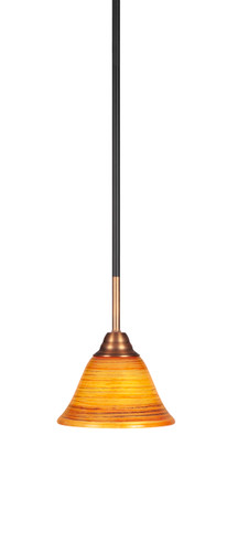 Paramount 1 Light Mini Pendant In Matte Black & Brass (3401-MBBR-454)