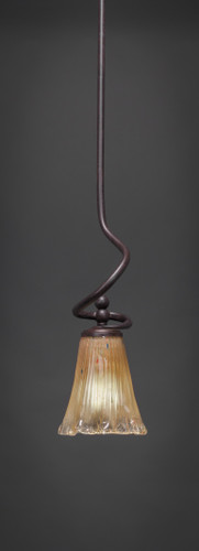 Capri 1 Light Mini Pendant In Dark Granite (901-DG-720)