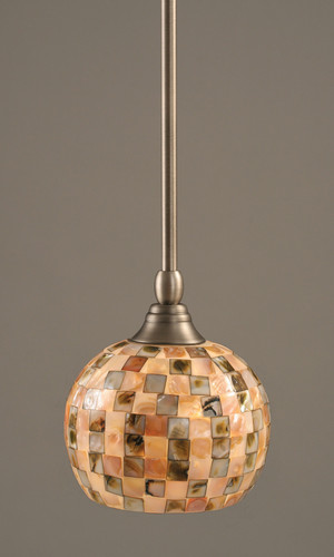 1 Light Mini Pendant In Brushed Nickel (23-BN-407)