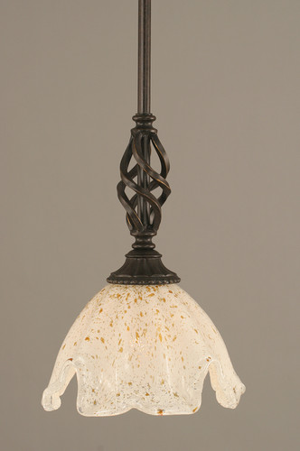 Elegante 1 Light Mini Pendant In Dark Granite (80-DG-755)