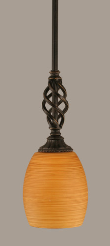 Elegante 1 Light Mini Pendant In Dark Granite (80-DG-625)