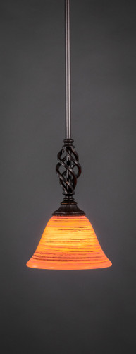 Elegante 1 Light Mini Pendant In Dark Granite (80-DG-454)