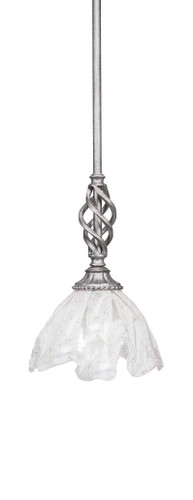 Elegante 1 Light Mini Pendant In Aged Silver (80-AS-759)