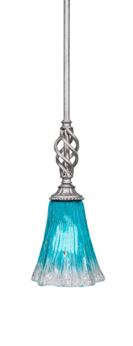 Elegante 1 Light Mini Pendant In Aged Silver (80-AS-725)
