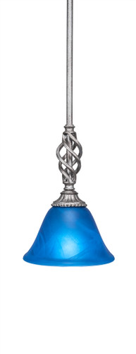 Elegante 1 Light Mini Pendant In Aged Silver (80-AS-4155)