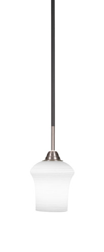 Paramount 1 Light Mini Pendant In Matte Black & Brushed Nickel (3401-MBBN-681)