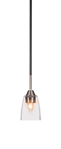 Paramount 1 Light Mini Pendant In Matte Black & Brushed Nickel (3401-MBBN-461)