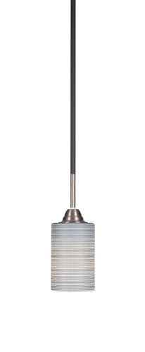 Paramount 1 Light Mini Pendant In Matte Black & Brushed Nickel (3401-MBBN-4062)