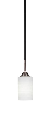 Paramount 1 Light Mini Pendant In Matte Black & Brushed Nickel (3401-MBBN-4061)