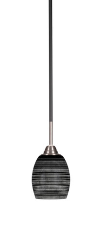 Paramount 1 Light Mini Pendant In Matte Black & Brushed Nickel (3401-MBBN-4029)
