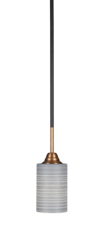 Paramount 1 Light Mini Pendant In Matte Black & Brass (3401-MBBR-4062)