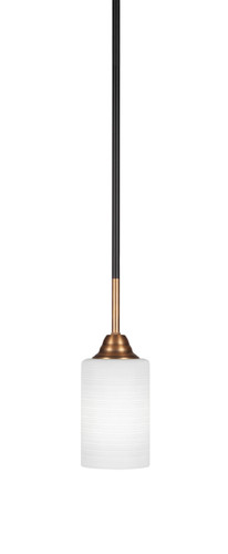 Paramount 1 Light Mini Pendant In Matte Black & Brass (3401-MBBR-4061)