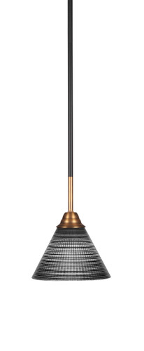 Paramount 1 Light Mini Pendant In Matte Black & Brass (3401-MBBR-4059)