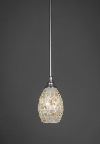 1 Light Mini Pendant In Brushed Nickel (23-BN-406)